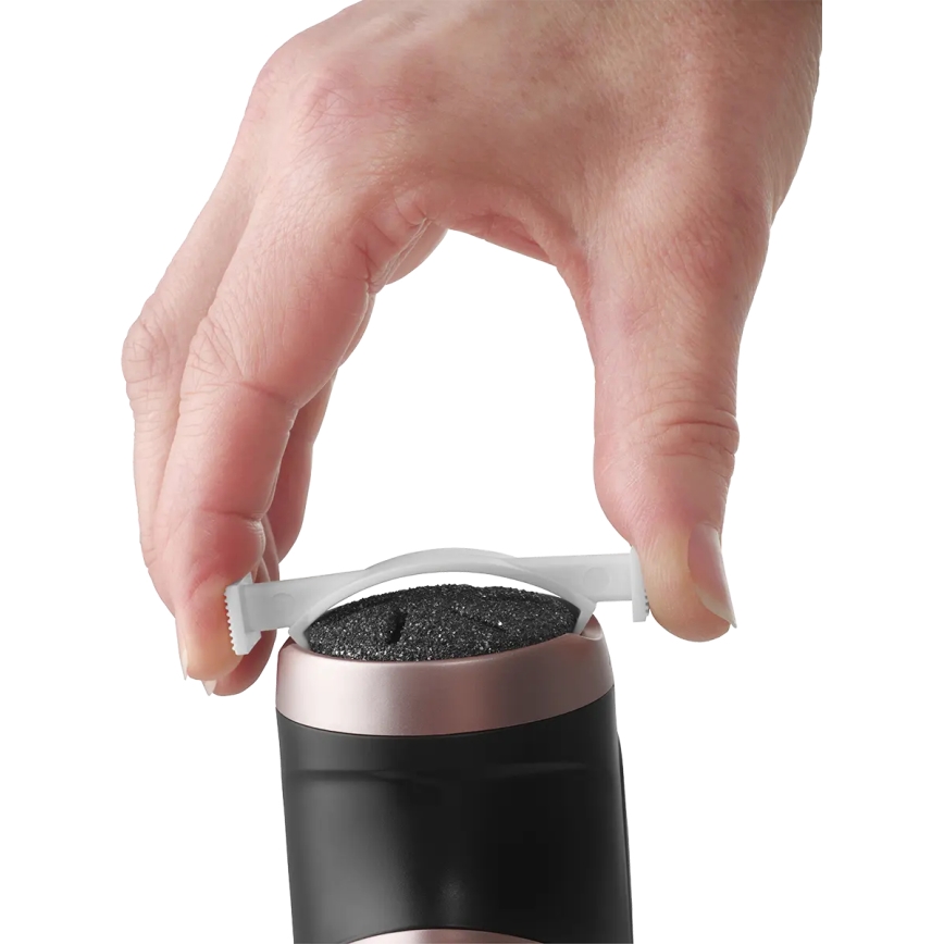 Concept PN3020 - Električna turpija za pete PERFECT SKIN 5V 1200 mAh IPX6 crna/ružičasto-zlatna