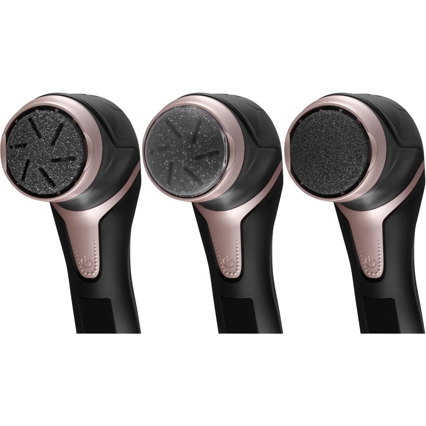 Concept PN3020 - Električna turpija za pete PERFECT SKIN 5V 1200 mAh IPX6 crna/ružičasto-zlatna