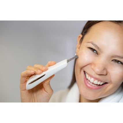 Concept PO2030 - Kozmetička ultrazvučna lopatica PERFECT SKIN 2,5W/5V USB 600 mAh bijela