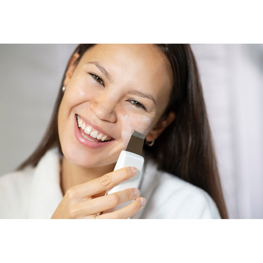 Concept PO2030 - Kozmetička ultrazvučna lopatica PERFECT SKIN 2,5W/5V USB 600 mAh bijela