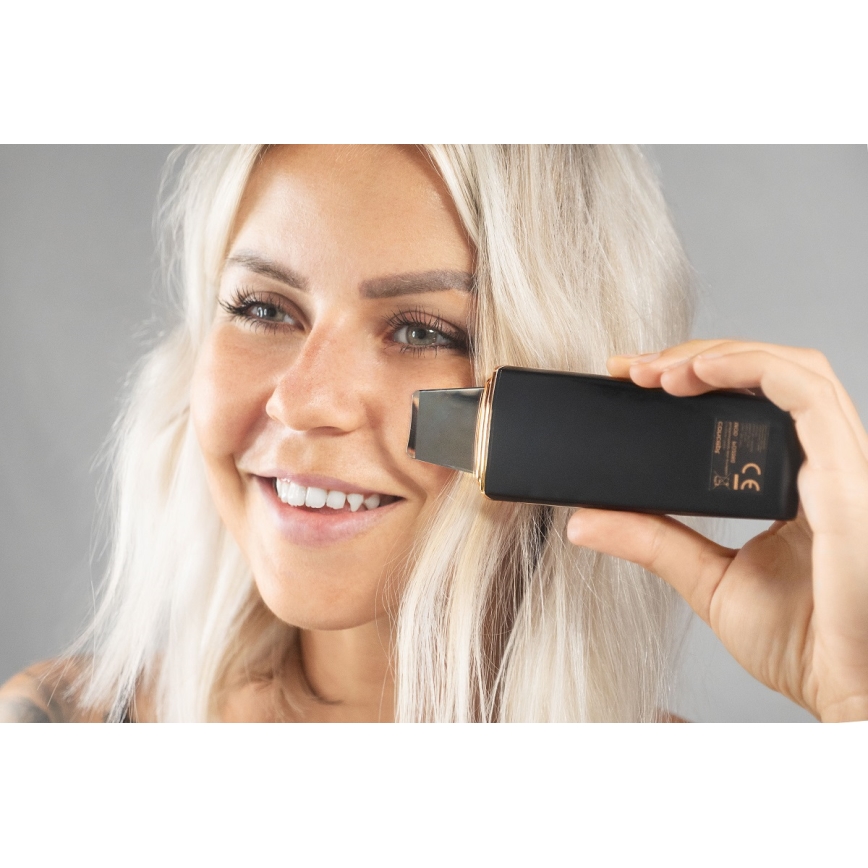 Concept PO2060 - Kozmetička ultrazvučna lopatica PERFECT SKIN 3,5W/5V USB 500 mAh IPX6 crna