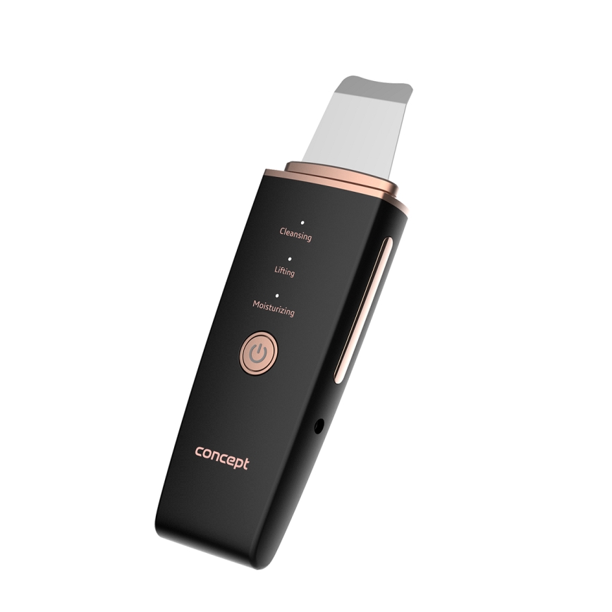 Concept PO2060 - Kozmetička ultrazvučna lopatica PERFECT SKIN 3,5W/5V USB 500 mAh IPX6 crna