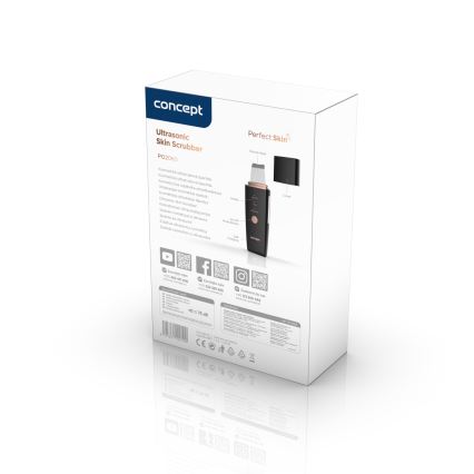 Concept PO2060 - Kozmetička ultrazvučna lopatica PERFECT SKIN 3,5W/5V USB 500 mAh IPX6 crna
