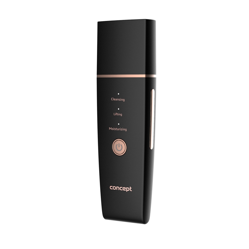 Concept PO2060 - Kozmetička ultrazvučna lopatica PERFECT SKIN 3,5W/5V USB 500 mAh IPX6 crna