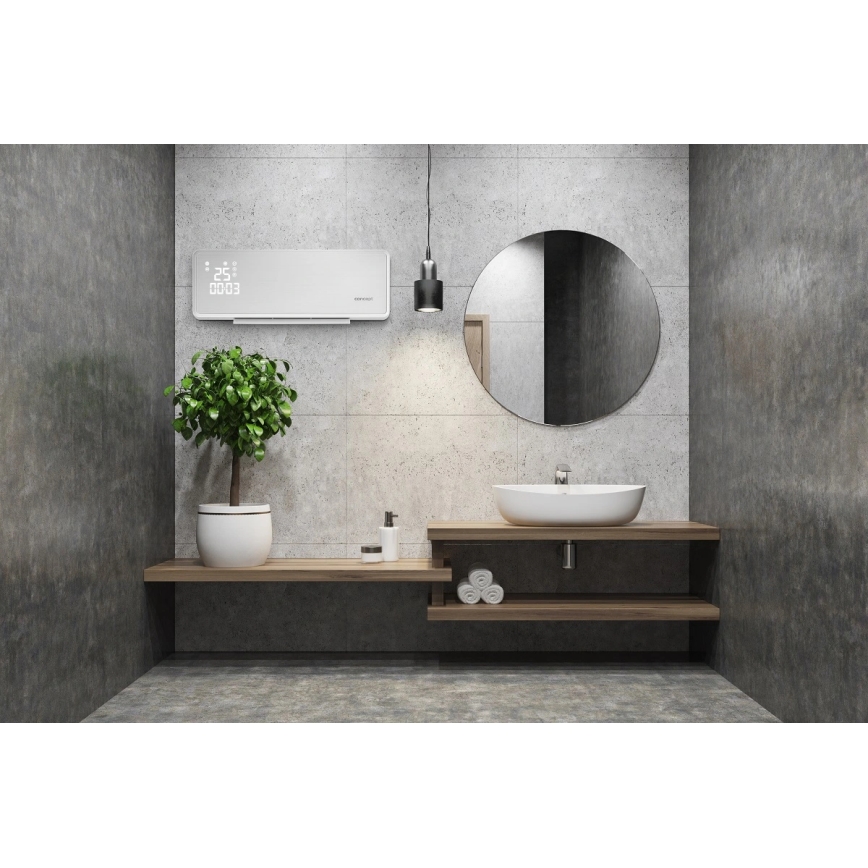 Concept QH4000 - Električni grijač 1000/2000W IP22 bijeli + daljinski upravljač