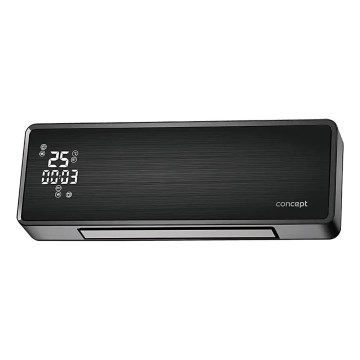 Concept QH4001 - Električni grijač 1000/2000W IP22 crni + daljinski upravljač