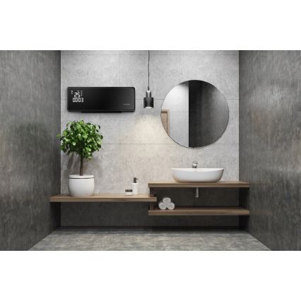 Concept QH4001 - Električni grijač 1000/2000W IP22 crni + daljinski upravljač