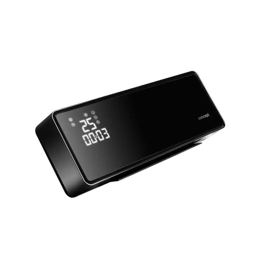 Concept QH4001 - Električni grijač 1000/2000W IP22 crni + daljinski upravljač