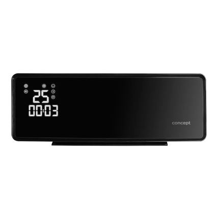 Concept QH4001 - Električni grijač 1000/2000W IP22 crni + daljinski upravljač