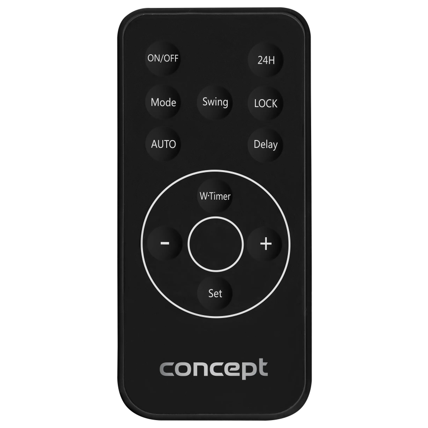 Concept QH4001 - Električni grijač 1000/2000W IP22 crni + daljinski upravljač