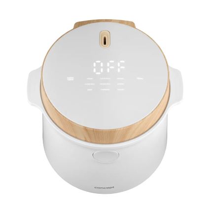 Concept RE3030 - Digitalni kuhalo za rižu 2u1 380 W/230 V 1,5 l bijela/drveni dekor