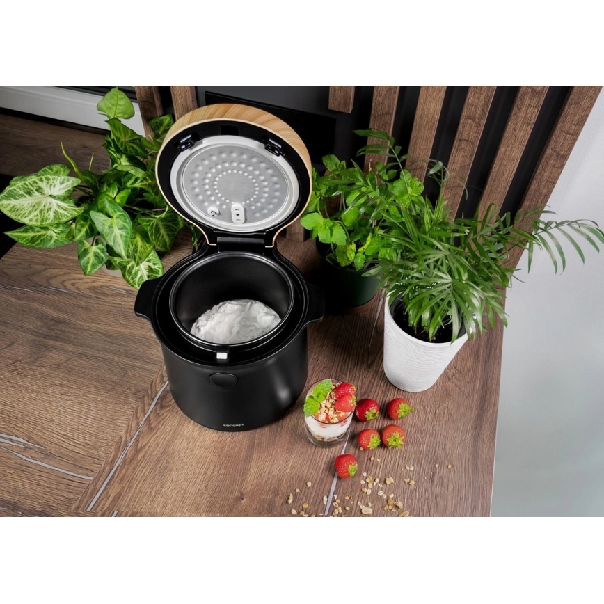Concept RE4040 - Digitalno kuhalo za rižu 2 u 1 450W/230V 2 l crno/drveni dekor
