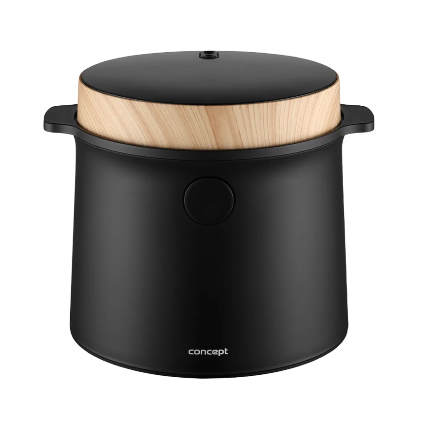 Concept RE4040 - Digitalno kuhalo za rižu 2 u 1 450W/230V 2 l crno/drveni dekor