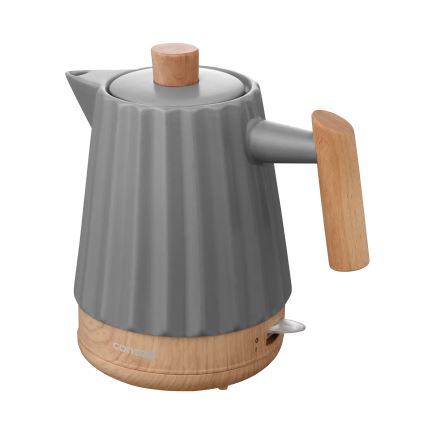 Concept RK0092 - Električno kuhalo za vodu 1,5 l 1500W/230V tamno siva/drveni dekor/keramika