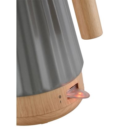 Concept RK0092 - Električno kuhalo za vodu 1,5 l 1500W/230V tamno siva/drveni dekor/keramika