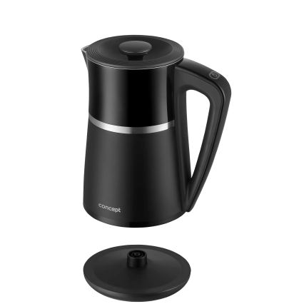 Concept RK3100 - Brzo kuhalo za vodu s regulacijom temperature, 1,7 l, 2200 W/230 V, crno