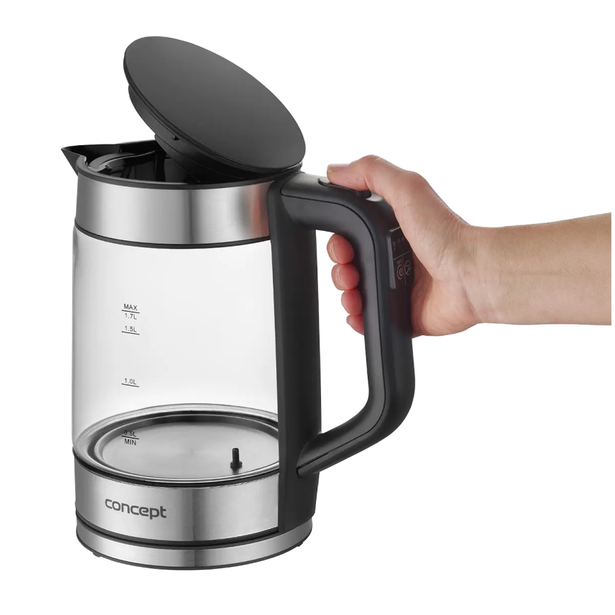 Concept RK4067 - Brzo kuhalo za vodu s regulacijom temperature 1,7 l 2200W/230V nehrđajući čelik