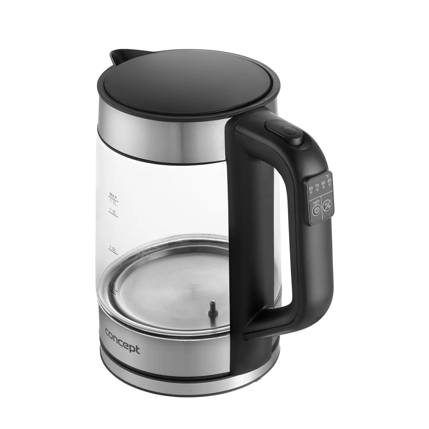 Concept RK4067 - Brzo kuhalo za vodu s regulacijom temperature 1,7 l 2200W/230V nehrđajući čelik
