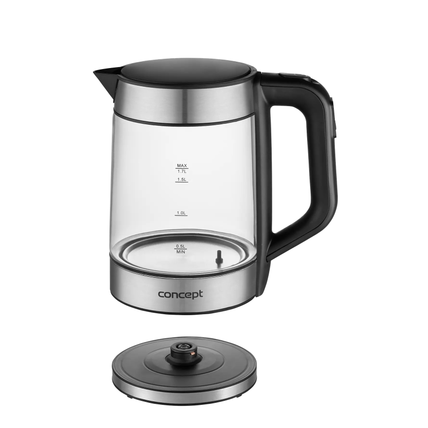Concept RK4067 - Brzo kuhalo za vodu s regulacijom temperature 1,7 l 2200W/230V nehrđajući čelik