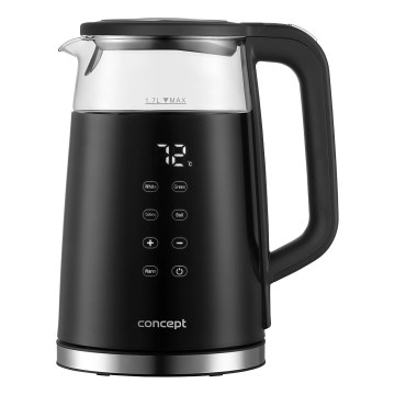 Concept RK4100 - Električno kuhalo za vodu s regulacijom temperature 1,7 l 2200W/230V crno