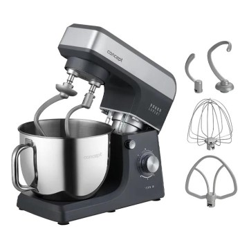 Concept RM6010 - Kuhinjski planetarni robot DOUGH EXPERT 1900 W/230 V antracit/nehrđajući čelik