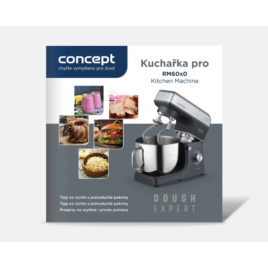 Concept RM6010 - Kuhinjski planetarni mikser DOUGH EXPERT 1900W/230V antracit/nehrđajući čelik