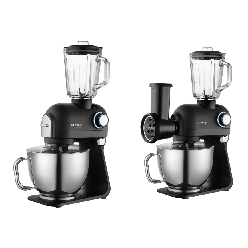 Concept RM8000 - Kuhinjski robot s posudom od nehrđajućeg čelika 1200W/230V crna