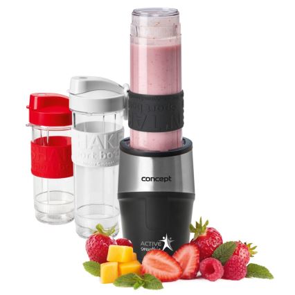 Concept SM3385 - Smoothie blender s priborom ACTIVE SMOOTHIE 500W/230V crna