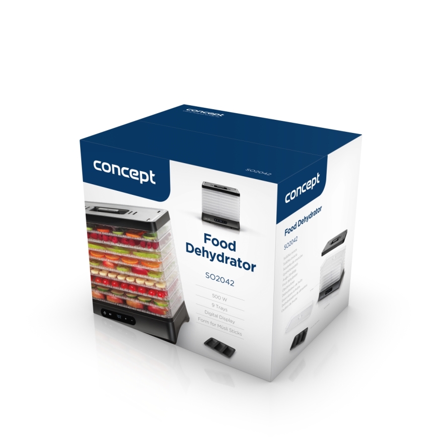 Concept SO2042 - Dehidrator hrane 500W/230V crna + silikonski kalup