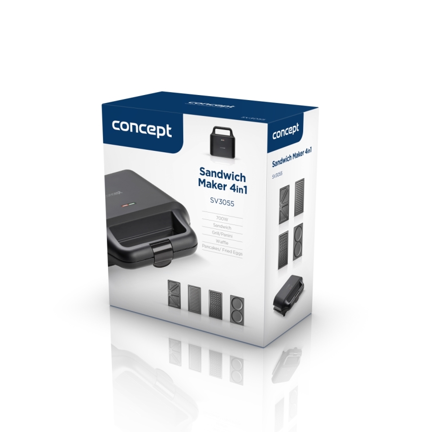 Concept SV3055 - Toster 4u1 700W/230V crna
