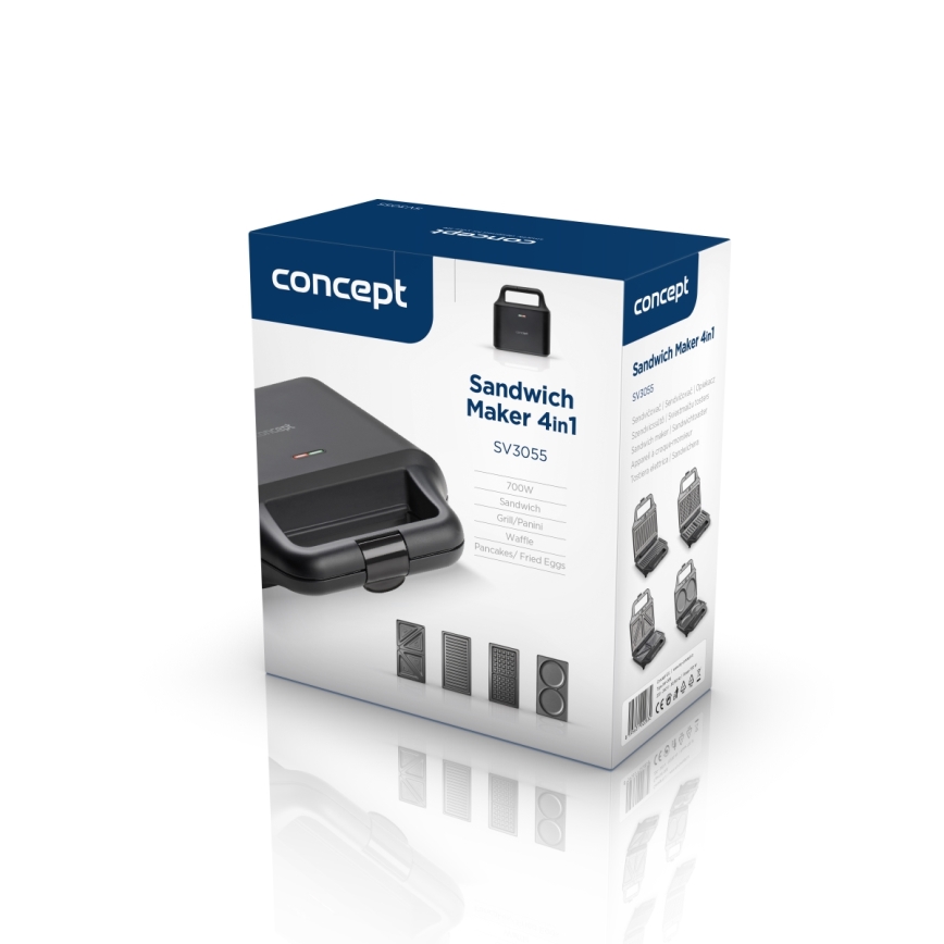 Concept SV3055 - Toster 4u1 700W/230V crna