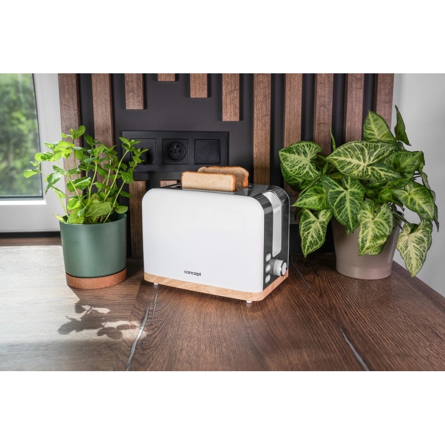 Concept TE2015 - Toster s dva otvora 930W/230V, bijeli