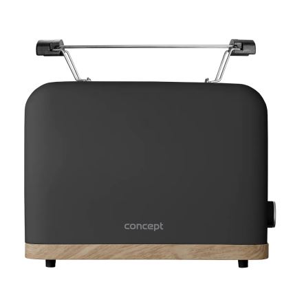 Concept TE2016 - Toster s dva utora i rešetkom za podgrijavanje 930W/230V crna