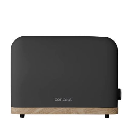 Concept TE2016 - Toster s dva utora i rešetkom za podgrijavanje 930W/230V crna