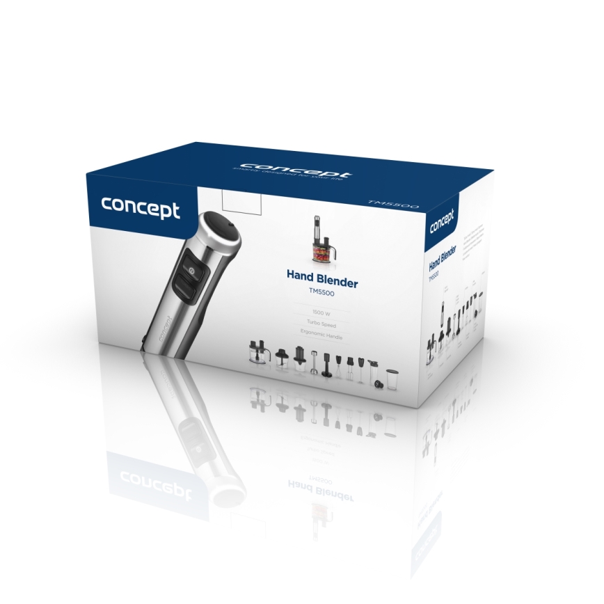 Concept TM5500 - Štapni mikser s priborom 1500W/230V crna/nehrđajući
