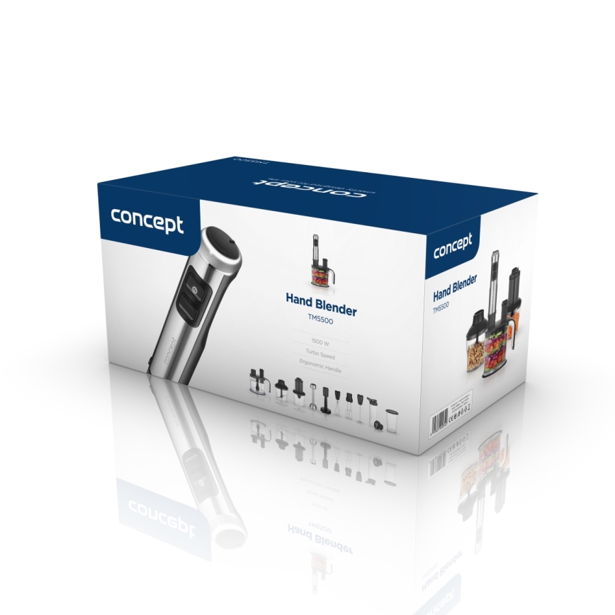 Concept TM5500 - Štapni mikser s priborom 1500W/230V crna/nehrđajući