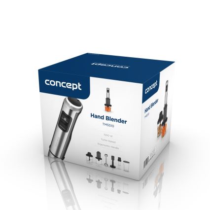 Concept TM5510 - Štapni mikser s priborom 1500W/230V crna/nehrđajući