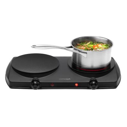 Concept VE3060 - Kuhalo s dvije ploče 2500W/230V crno