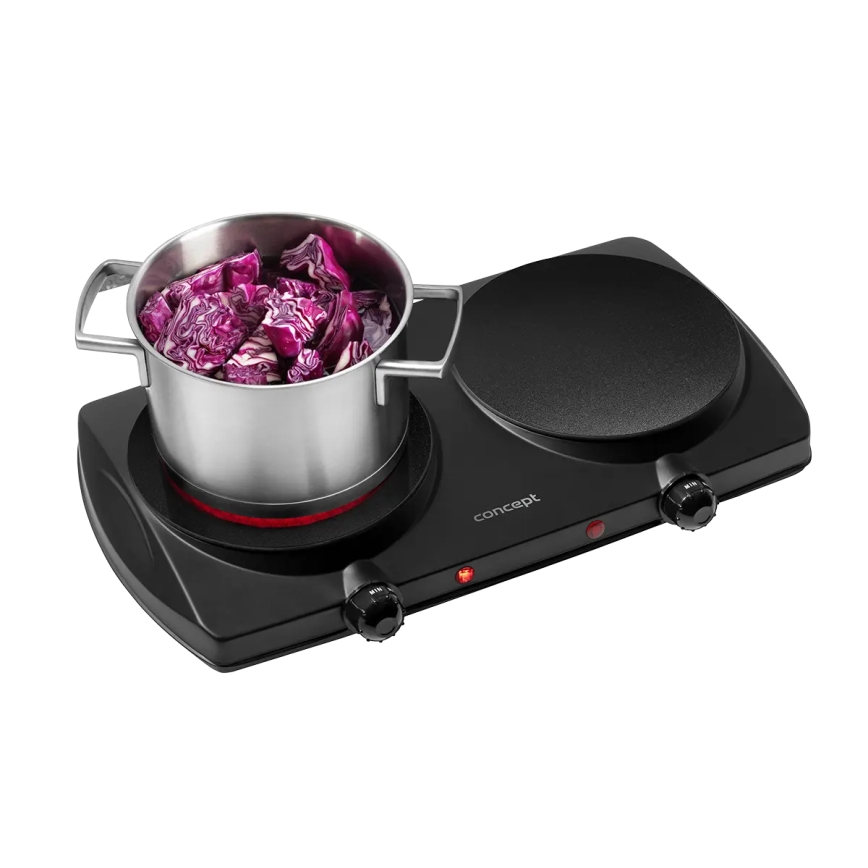 Concept VE3060 - Kuhalo s dvije ploče 2500W/230V crno