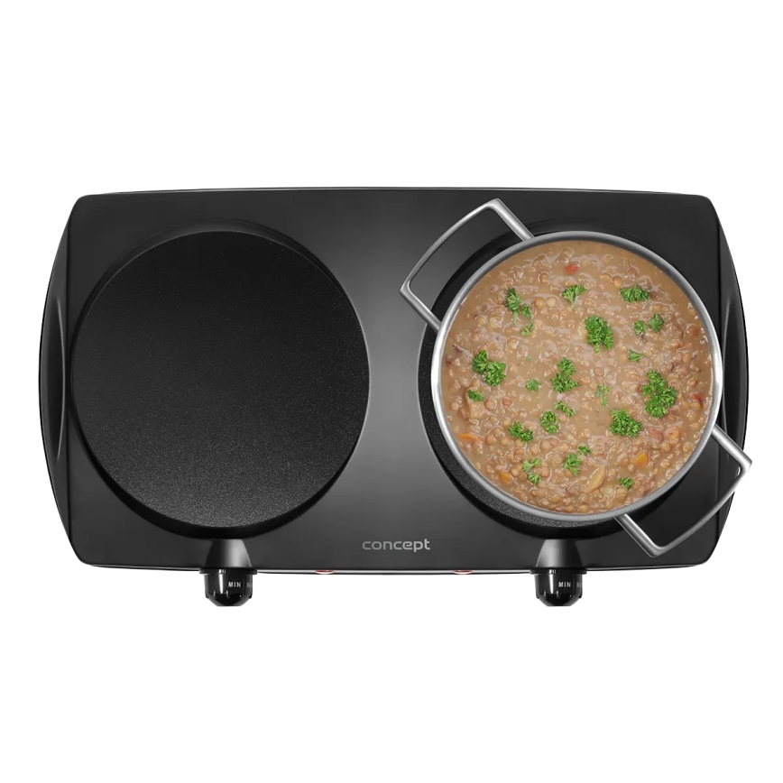 Concept VE3060 - Kuhalo s dvije ploče 2500W/230V crno