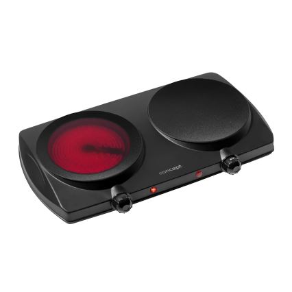 Concept VE3060 - Kuhalo s dvije ploče 2500W/230V crno