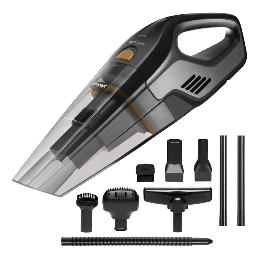 Concept VP4353 - Ručni usisivač WET & DRY RISER EXTENSION 110W/18,5V 2200 mAh crna