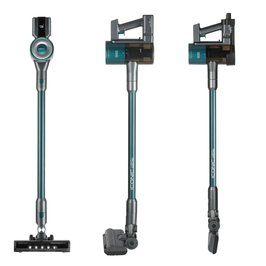 Concept VP6045 - Štapni ručni usisavač 2 u 1 ICONIC SUCTION PRO 450W/29,6V 2500 mAh plava