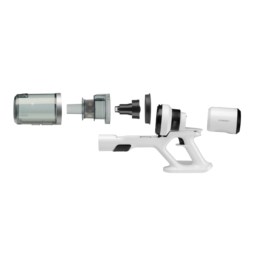 Concept VP6125 - Štapni i ručni usisavač 2 u 1 ICONIC Comfort Telescope 400 W/29,6 V 2000 mAh bijela