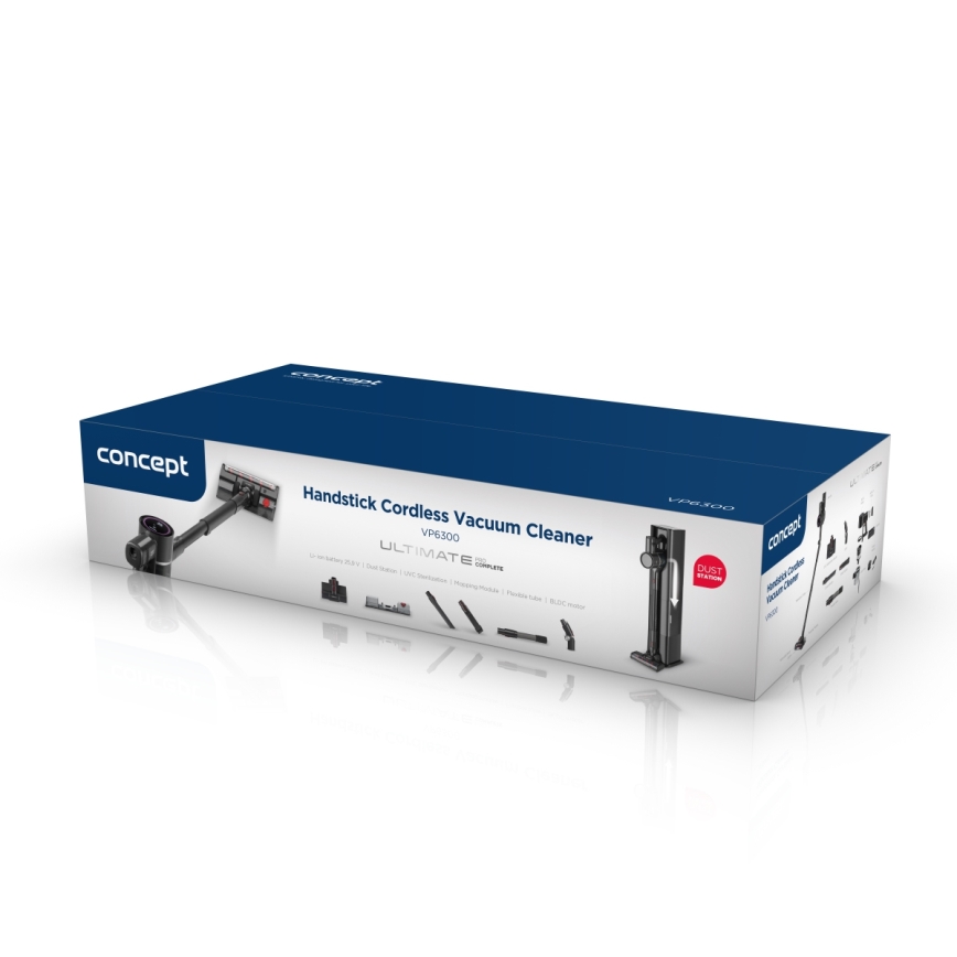 Concept VP6300 - Štapni usisavač 5 u 1 ULTIMATE COMPLETE PRO 500W/25,9V 2500 mAh crna