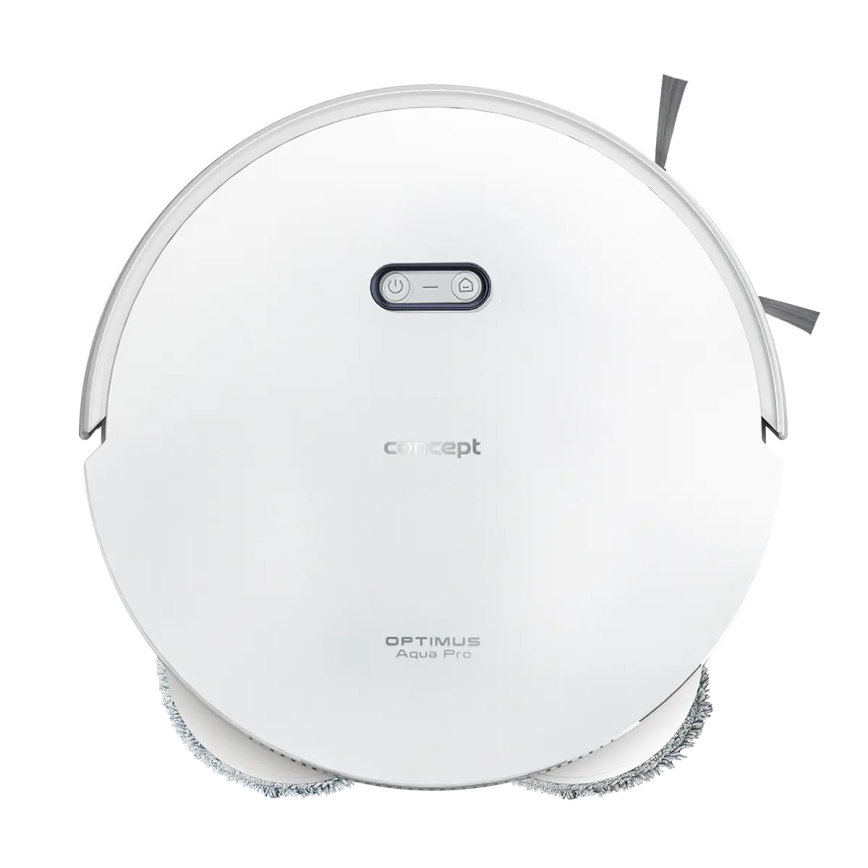 Concept VR4050 - Pametni robotski usisavač s mopom 2u1 OPTIMUS AQUA PRO LASER 3D 600W/230V 5200 mAh Wi-Fi bijeli