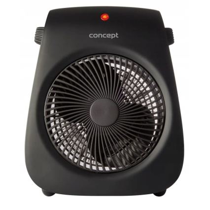 Concept vt7041 - Ventilator s grijačem 1000/2000W/230V crna