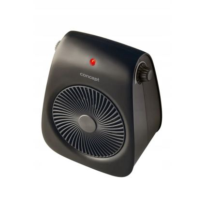 Concept vt7041 - Ventilator s grijačem 1000/2000W/230V crna