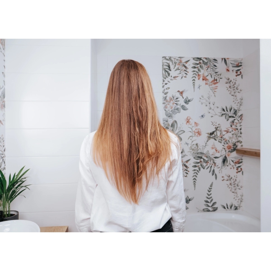 Concept VZ2110 - Ispravljač za kosu GLAM STYLE 48W/230V bijela/ružičasto zlato