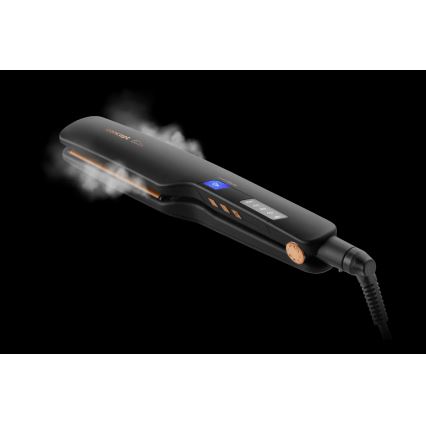 Concept VZ6010 - Parna pegla za kosu s LED zaslonom ELITE STEAM BOOST 54W/230V crna